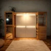 Armario multifuncional modular MARB con dos racks, cajones y estantes