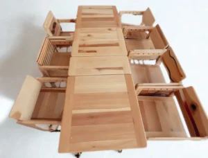 00 Mesa expandible con tronos