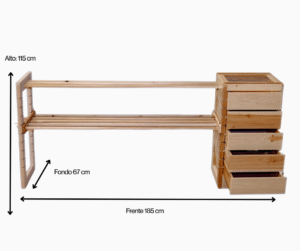 estanteria escuela medidas
