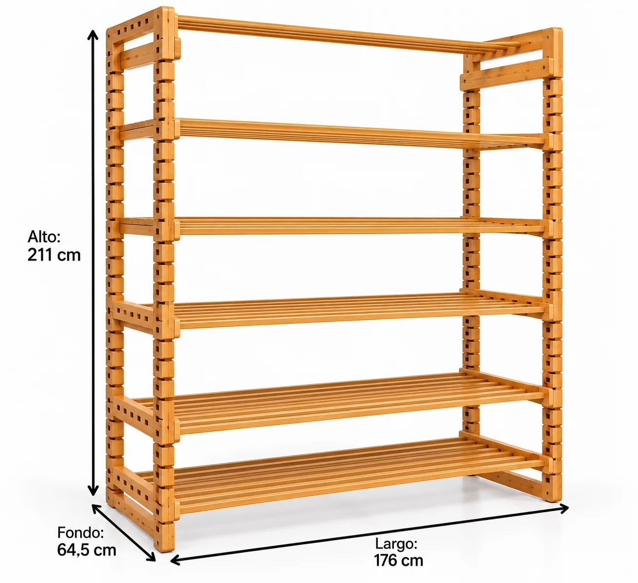 Plano con dimensiones del Big Rack Oneiros MARB